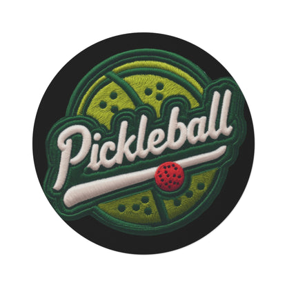 Pickleball Sport Embroider - Chenille Patch Badge - Round Rug