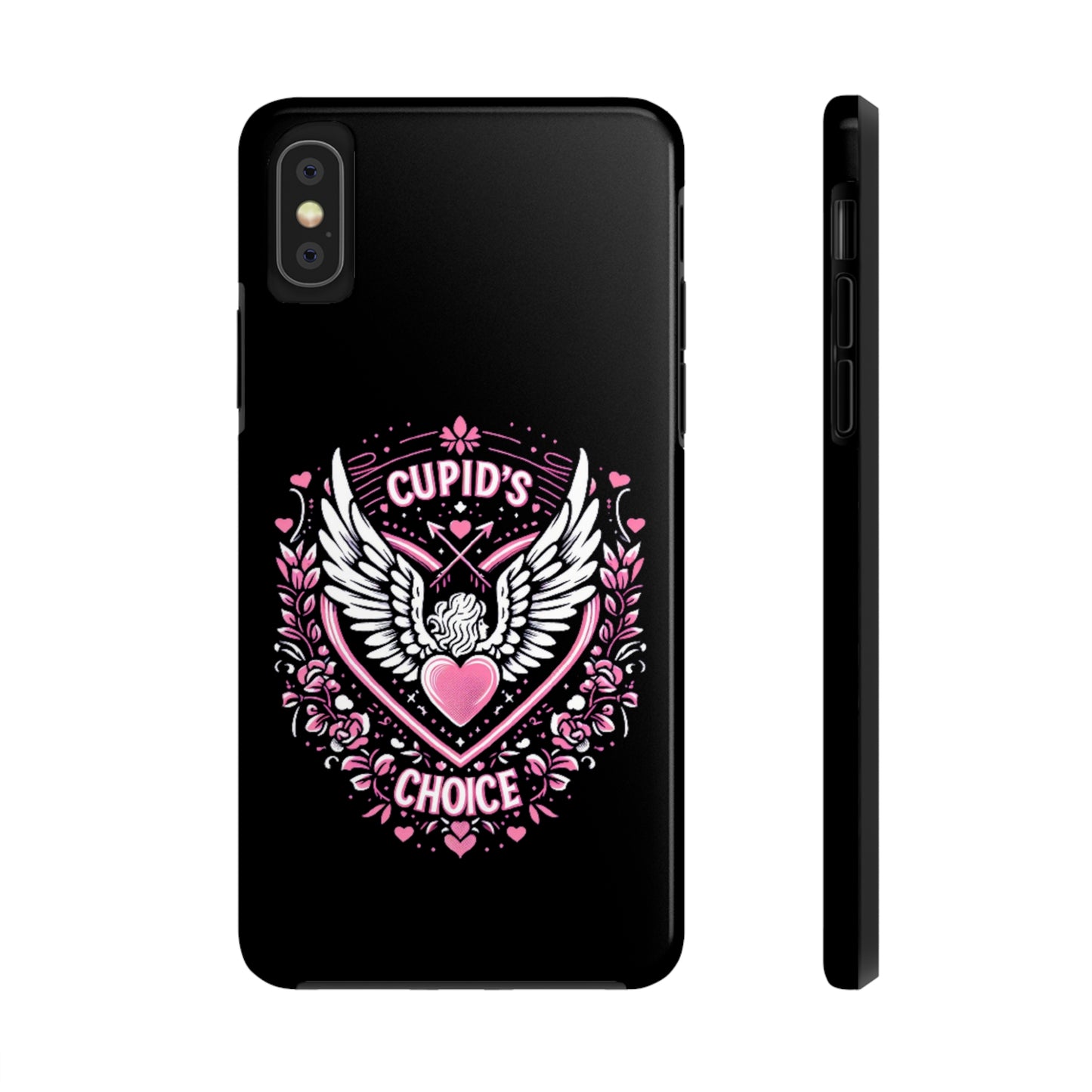 Cupidos Choice Crest con corazón y alas - Amor y romance con temática de San Valentín - Fundas resistentes para teléfonos