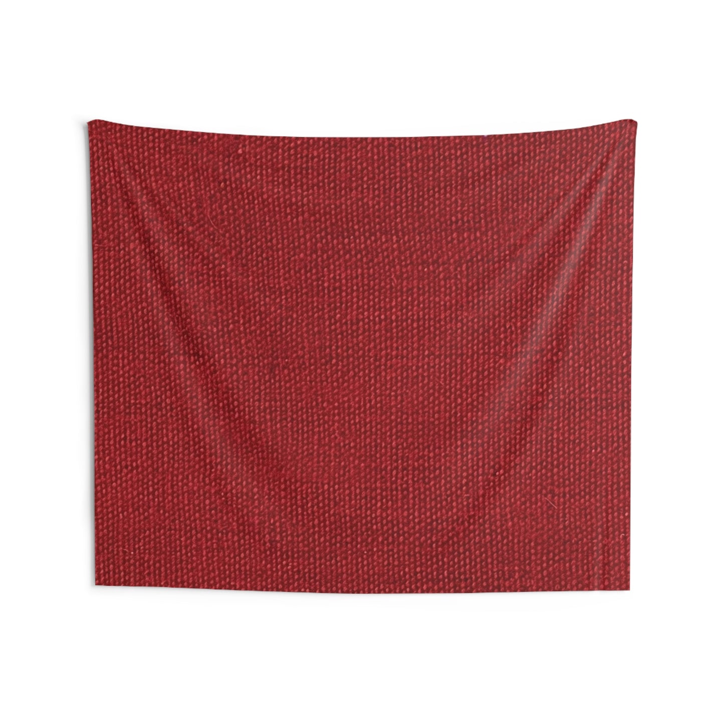 Bold Ruby Red: Denim-Inspired, Passionate Fabric Style - Indoor Wall Tapestries