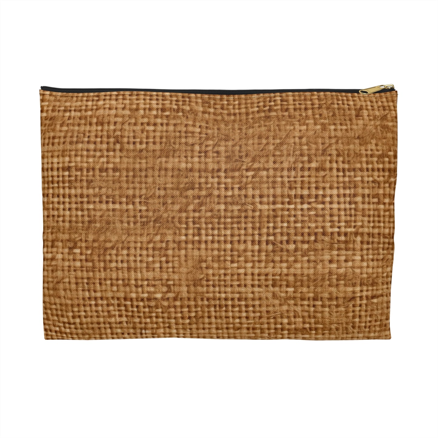 Brown Light Chocolate: Denim-Inspired Elegant Fabric - Accessory Pouch