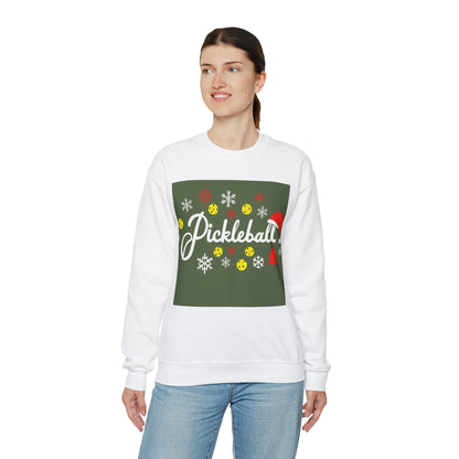 Día del Pickleball - Juego de pelota deportiva - Navidad navideña - Sudadera unisex Heavy Blend™ Crewneck 