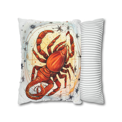 Prickly Scorpio Astrology - Sharp Zodiac Scorpion Celestial Horoscope - Spun Polyester Square Pillow Case