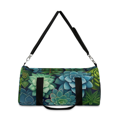 Minimalist Succulent Array - Vibrant Botanical Pattern Duffel Bag