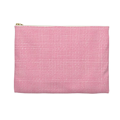 Pastel Rose Pink: Denim-Inspired, Refreshing Fabric Design - Accessory Pouch