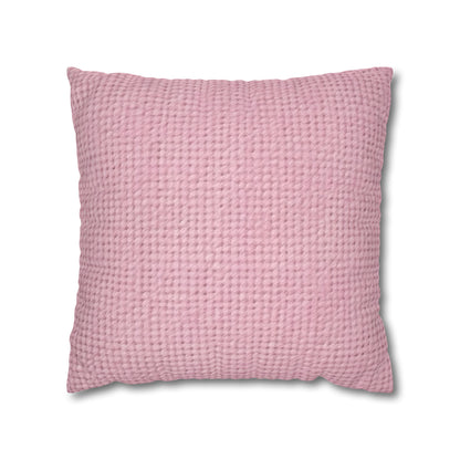 Blushing Garment Dye Pink: tela de tonos suaves inspirada en la mezclilla - Funda de almohada cuadrada de poliéster hilado