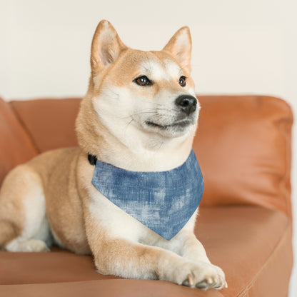 Faded Blue Washed-Out: Denim-Inspired, Style Fabric - Dog & Pet Bandana Collar