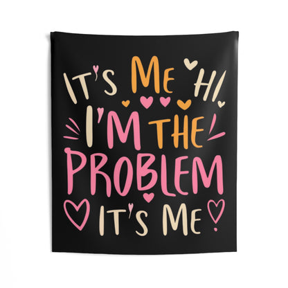 Its Me Hi Im The Problem Its Me - Retro Heart Valentine Gift - Indoor Wall Tapestries