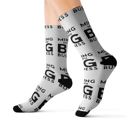Minding My Own Big Business, Gift Shop Store, Sublimation Socks