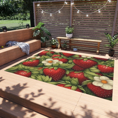 Strawberry Euphoria: The Ultimate Guide to Celebrating Life's Sweetest BerryOutdoor Rug