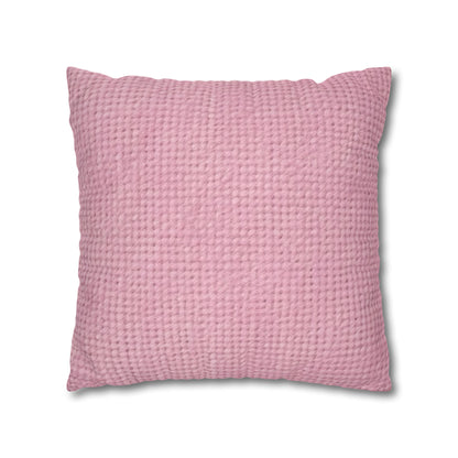 Blushing Garment Dye Pink: tela de tonos suaves inspirada en la mezclilla - Funda de almohada cuadrada de poliéster hilado