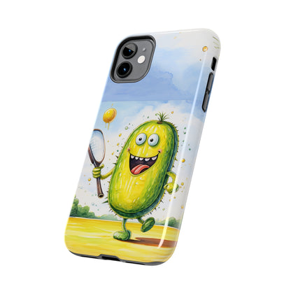 Pickleball Sport: Athletic Pickle Playing Game with Net and Paddle - Tough Phone Cases