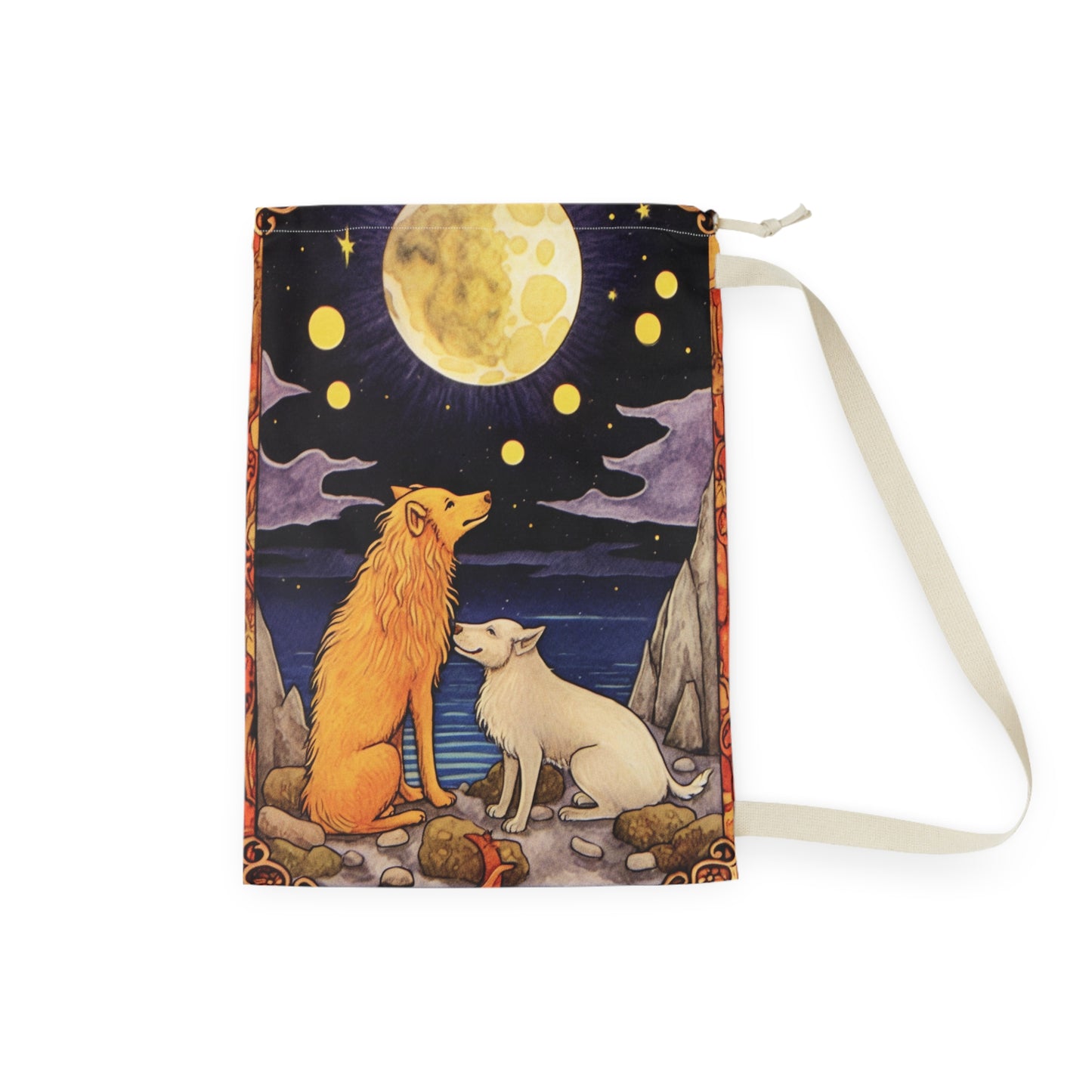 Moon Tarot Card Art - Embrace Your Intuition and Dreams - Laundry Bag