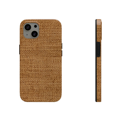 Light Chocolate: Denim-Inspired Elegant Fabric - Tough Phone Cases