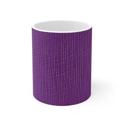 Violet/Plum/Purple: Denim-Inspired Luxurious Fabric - Ceramic Mug 11oz