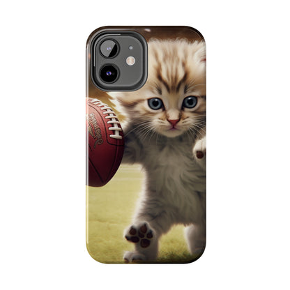 Football Kitty Fantasy: Feline Cat American Sport Quarterback - Tough Phone Cases