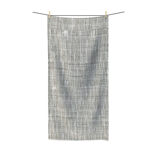 Silver Grey: Denim-Inspired, Contemporary Fabric Design - Polycotton Towel