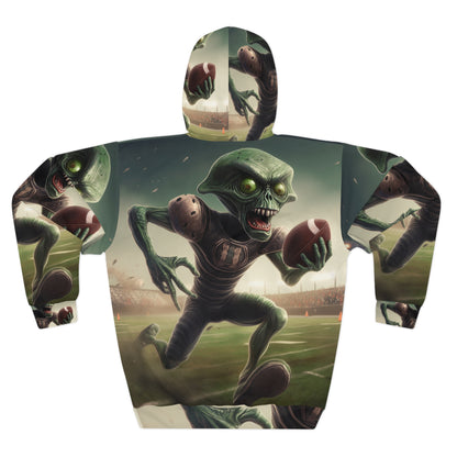 Alien Football Space Sport Game Stadium Athlete Galaxy Player - Unisex Pullover Hoodie (AOP)