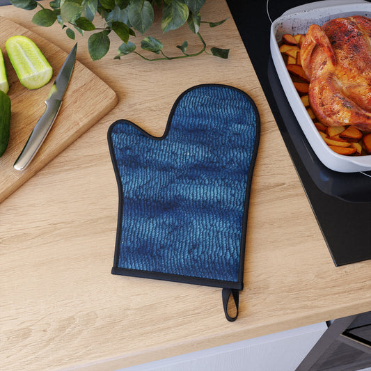 Blue Spectrum: Denim-Inspired Fabric Light to Dark - Oven Glove