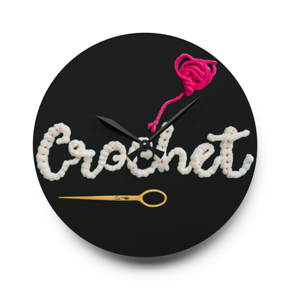 Crochet Acrylic Wall Clock