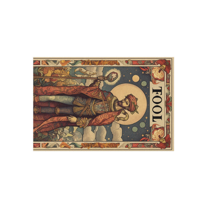 Expressive Tarot - 'The Fool' Card Artistic Reading Symbol - Outdoor Rug