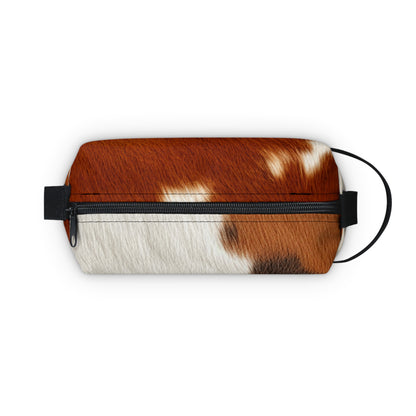 Hair Cowhide Leather Natural Design Tough Durable Rugged Style - Toiletry Bag