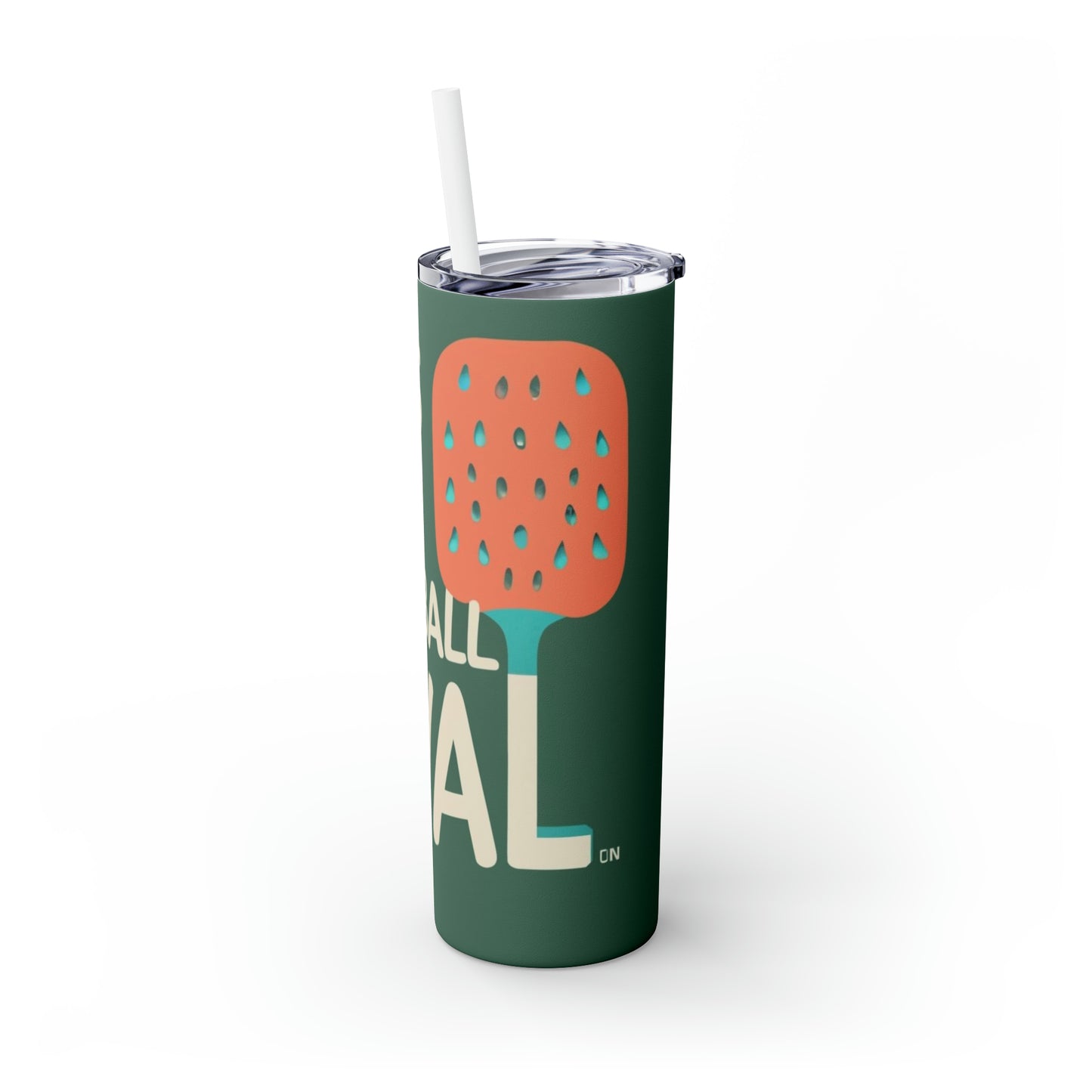 Pickleball Gift - Skinny Tumbler with Straw, 20oz