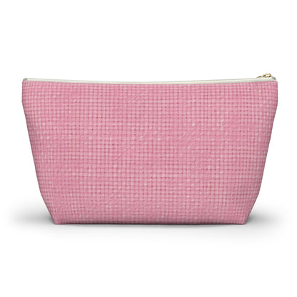 Pastel Rose Pink: Denim-Inspired, Refreshing Fabric Design - Accessory Pouch w T-bottom