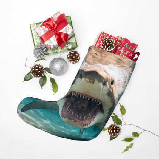 Bull Shark: River Monster Menace - Realistic Dark Water Predator - Christmas Stockings