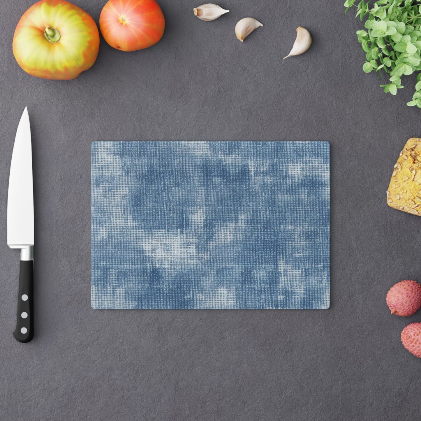 Faded Blue Washed-Out: Denim-Inspired, Style Fabric - Cutting Board