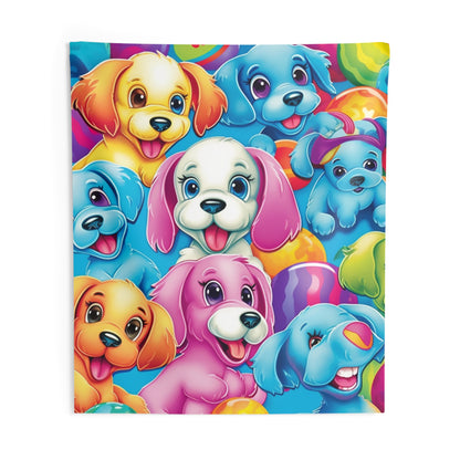 Happy Puppy & Dog Design - Vivid and Eye-Catching - Indoor Wall Tapestries