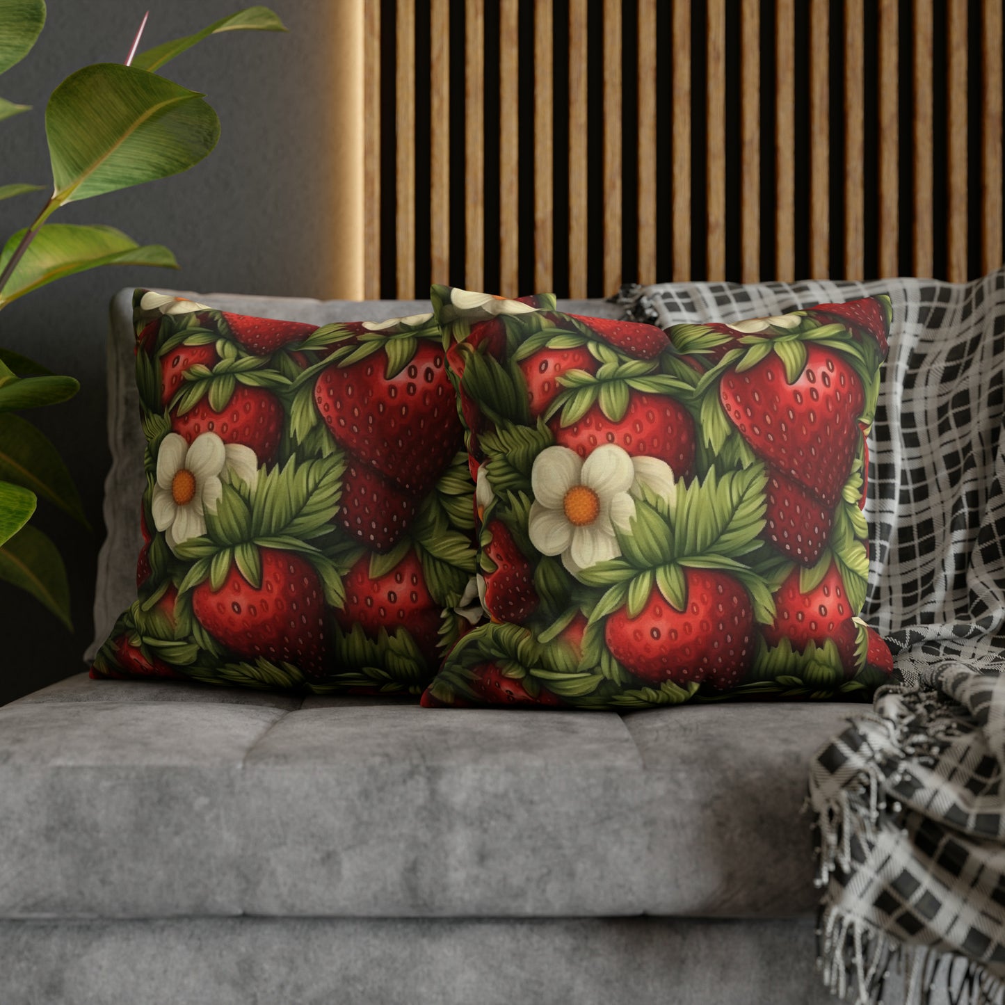 Strawberry Euphoria: The Ultimate Guide to Celebrating Life's Sweetest BerrySpun Polyester Square Pillow Case