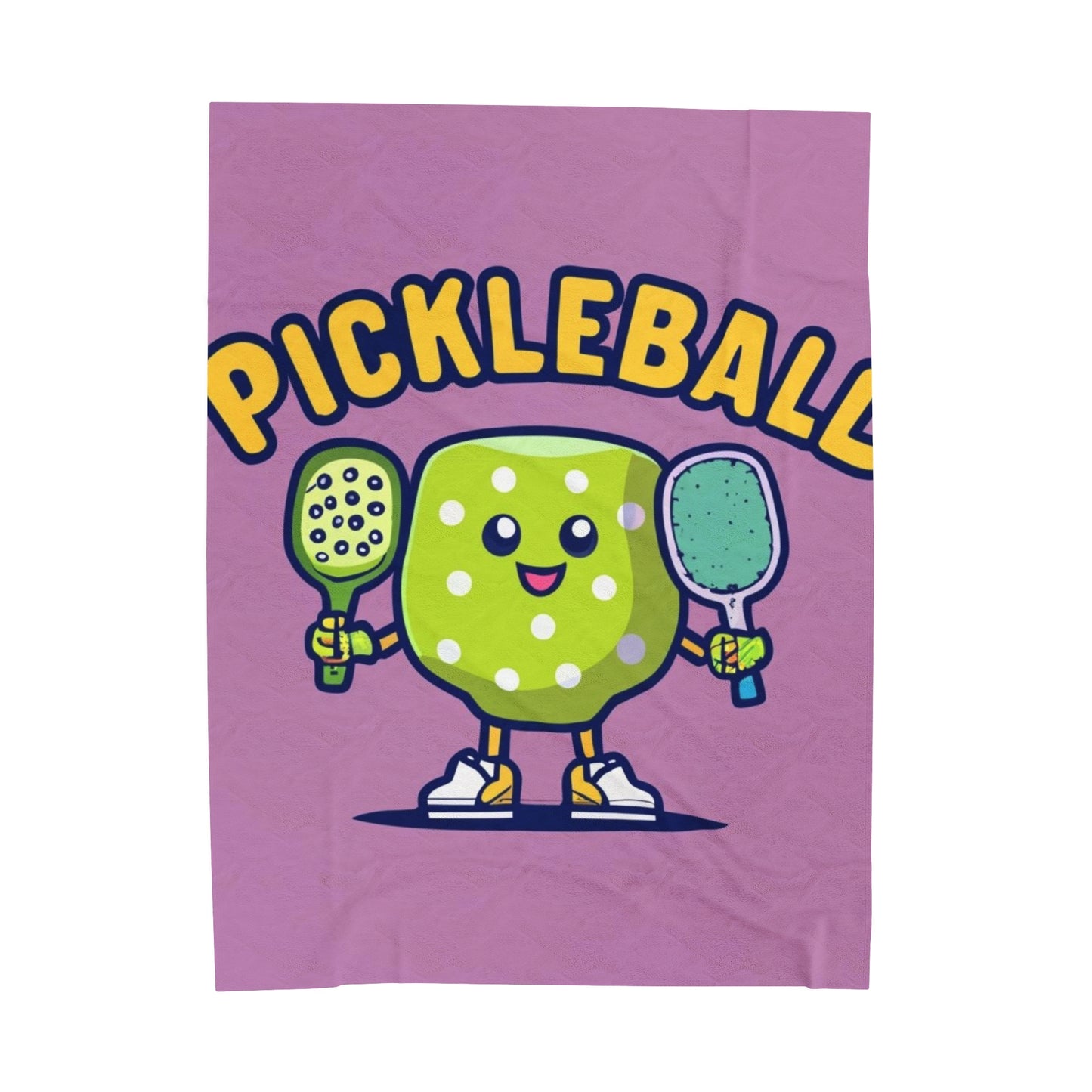 Pickleball Anime kawaii - Gráfico de dibujos animados - Personaje deportivo - Manta de felpa de pana 