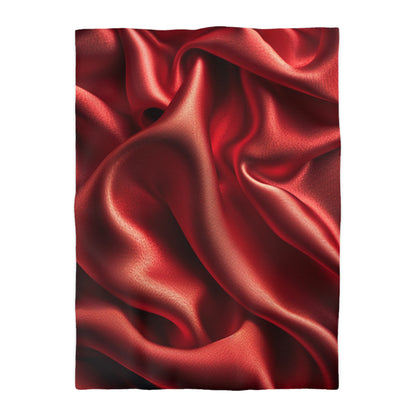 Red Silk, Microfiber Duvet Cover