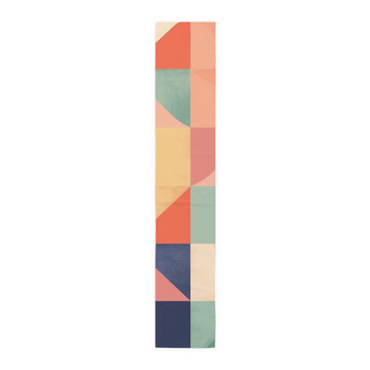 Minimalist Geometric Shapes - Pastel Decor Table Runner (Cotton, Poly)