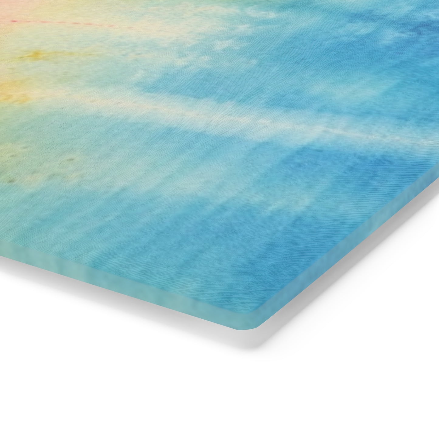 Rainbow Tie-Dye Denim: Vibrant Multi-Color, Fabric Design Spectacle - Cutting Board