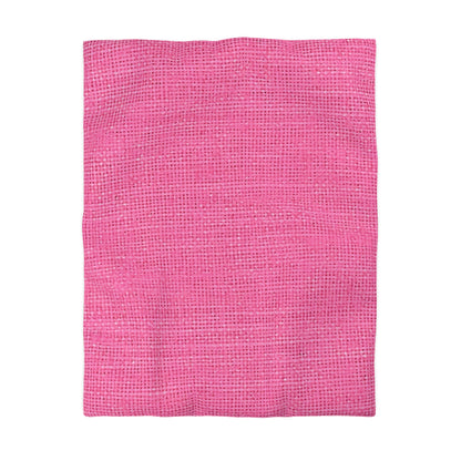 Estilo de tela de diseñador de mezclilla rosa con forma de muñeca - Funda nórdica de microfibra 