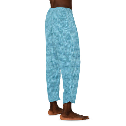 Bright Aqua Teal: Denim-Inspired Refreshing Blue Summer Fabric - Men's Pajama Pants (AOP)