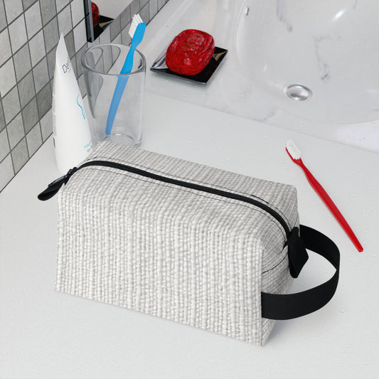 Chic White Denim-Style Fabric, Luxurious & Stylish Material - Toiletry Bag