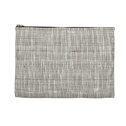 Silver Grey: Denim-Inspired, Contemporary Fabric Design - Accessory Pouch