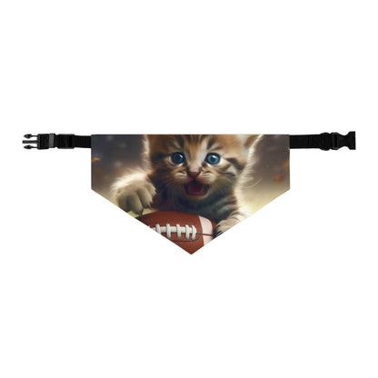 Football Kitten Touchdown: Tabby's Winning Play Sport Game - Dog & Pet Bandana Collar