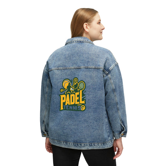 Padel Tennis, Gift, Women's Denim Jacket