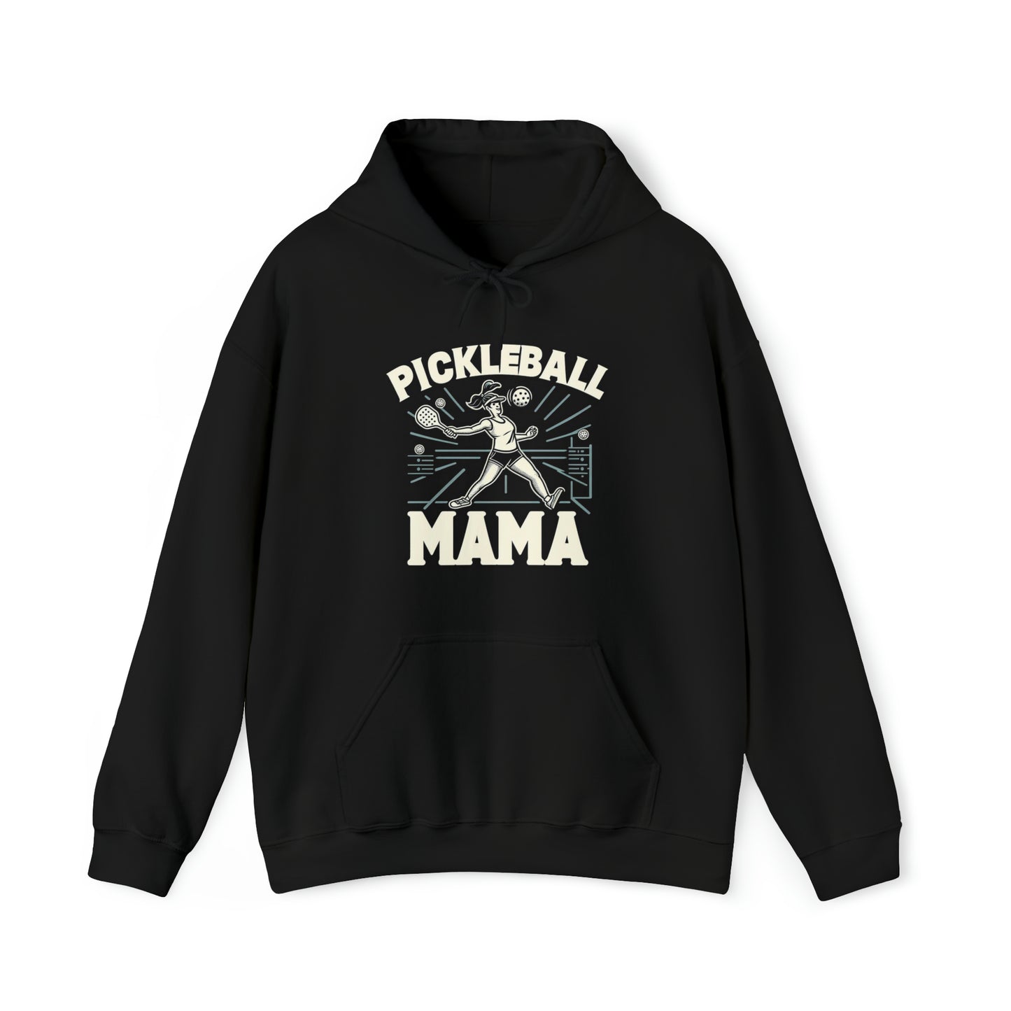 Pickleball Mama - Moms, Sporty Graphic, Pickleball Enthusiast Design - Unisex Heavy Blend™ Hooded Sweatshirt