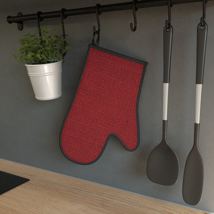 Bold Ruby Red: Denim-Inspired, Passionate Fabric Style - Oven Glove