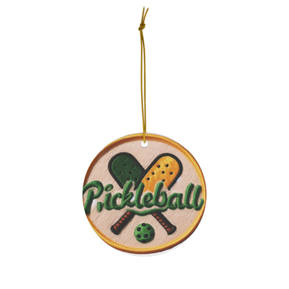 Pickleball Chenille Patch - Ceramic Ornament, 4 Shapes