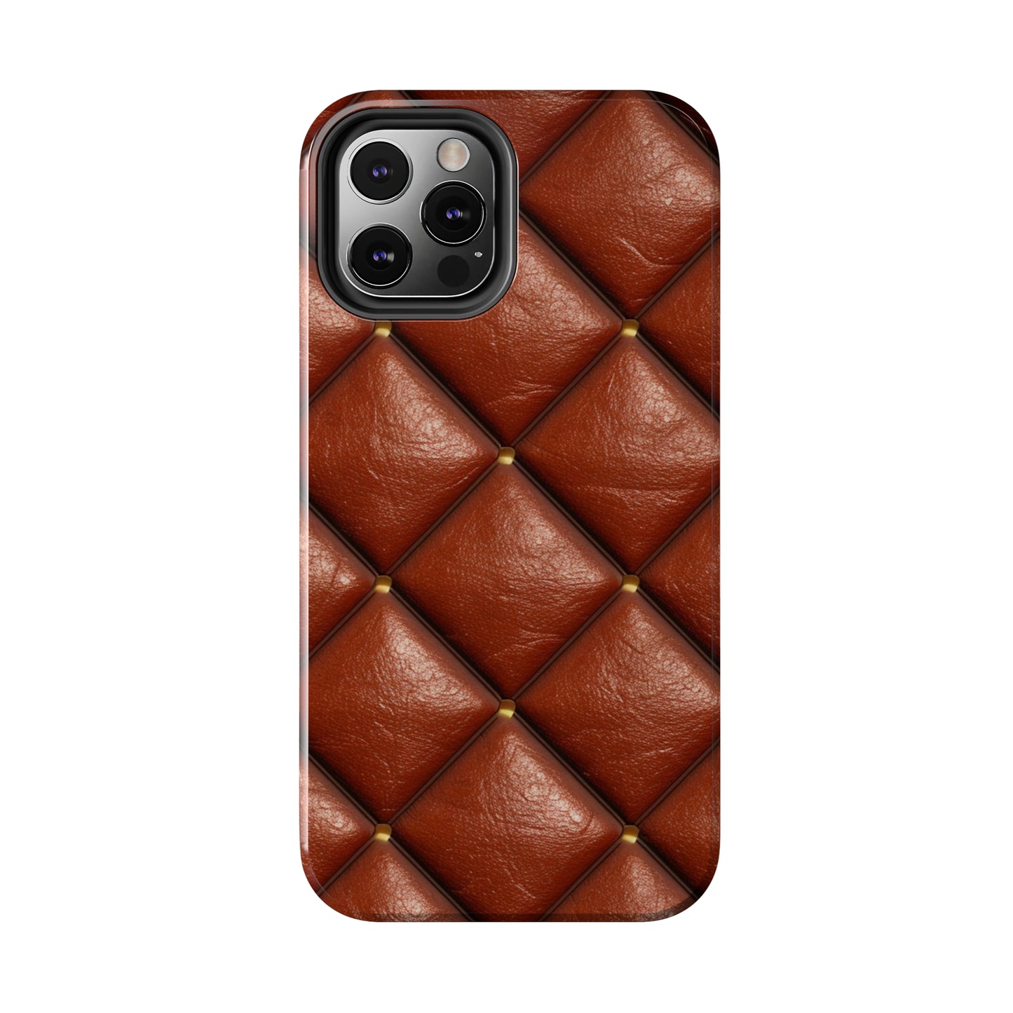 Brown Leather Cognac Pattern Rugged Durable Design Style - Tough Phone Cases