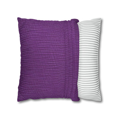 Violet/Plum/Purple: Denim-Inspired Luxurious Fabric - Spun Polyester Square Pillow Case