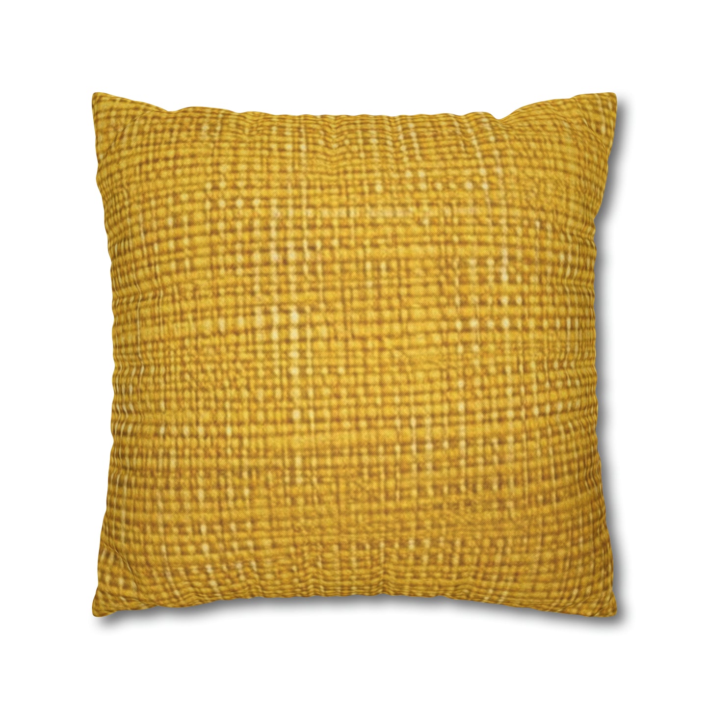 Radiant Sunny Yellow: Denim-Inspired Summer Fabric - Spun Polyester Square Pillow Case