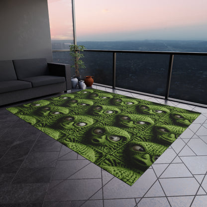 Alien Granny Square Crochet - Galacitc Space Sci fi Fantasy Theme - Outdoor Rug