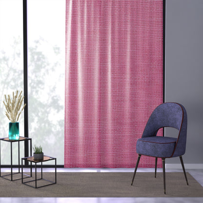 Doll-Like Pink Denim Designer Fabric Style - Window Curtain