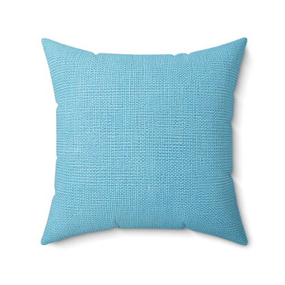 Bright Aqua Teal: Denim-Inspired Refreshing Blue Summer Fabric - Spun Polyester Square Pillow